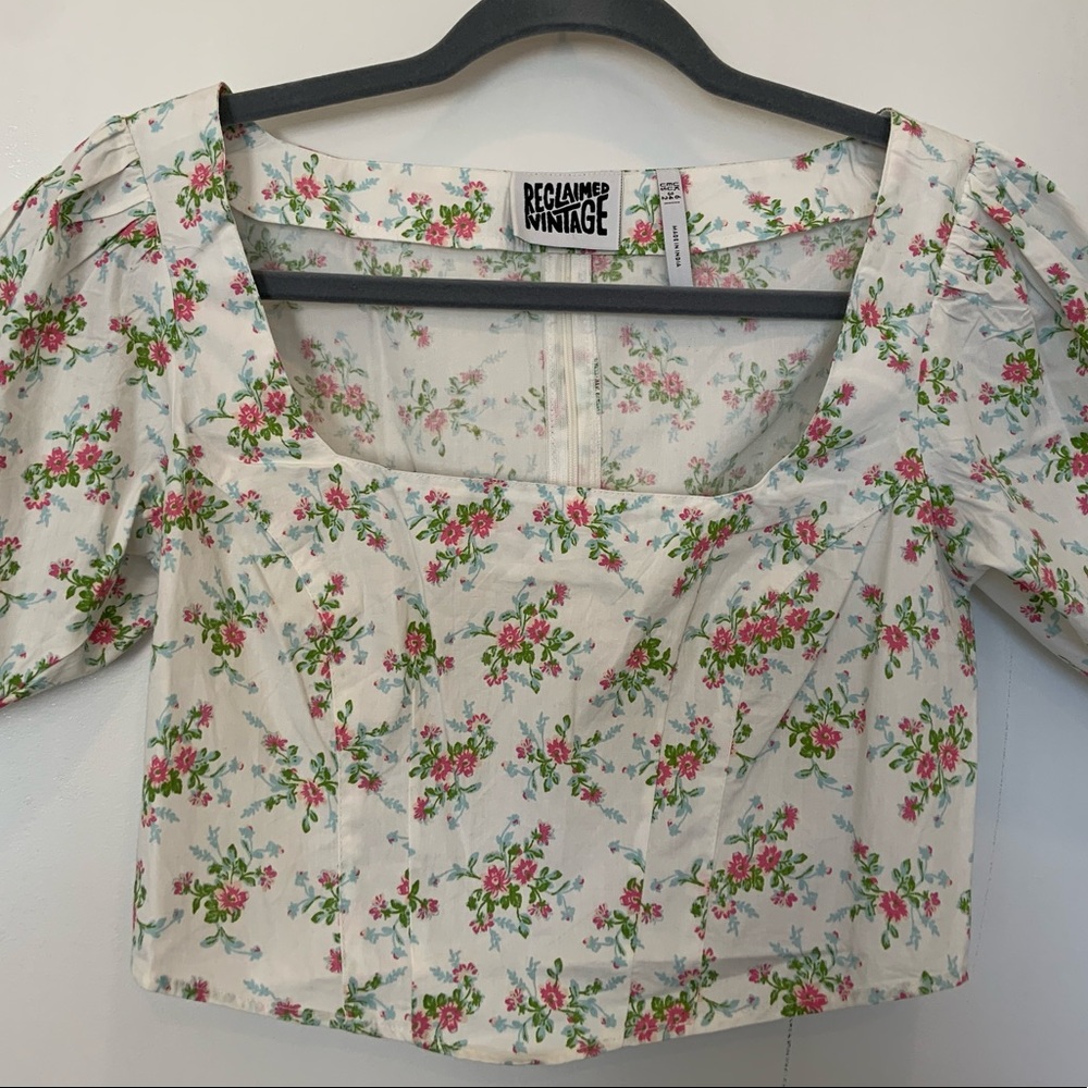 Floral Corset Blouse Top